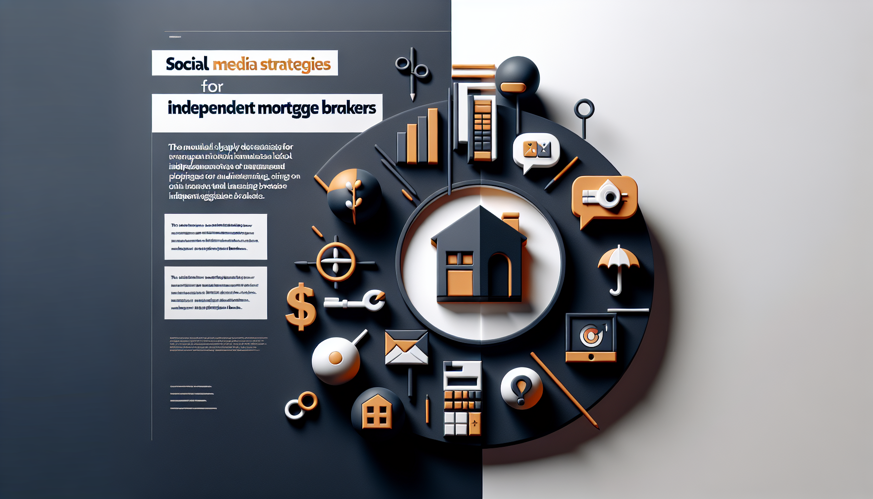 The image conveys the multifaceted nature of social media engagement in the mortgage industry, emphasizing collaboration and modernity.