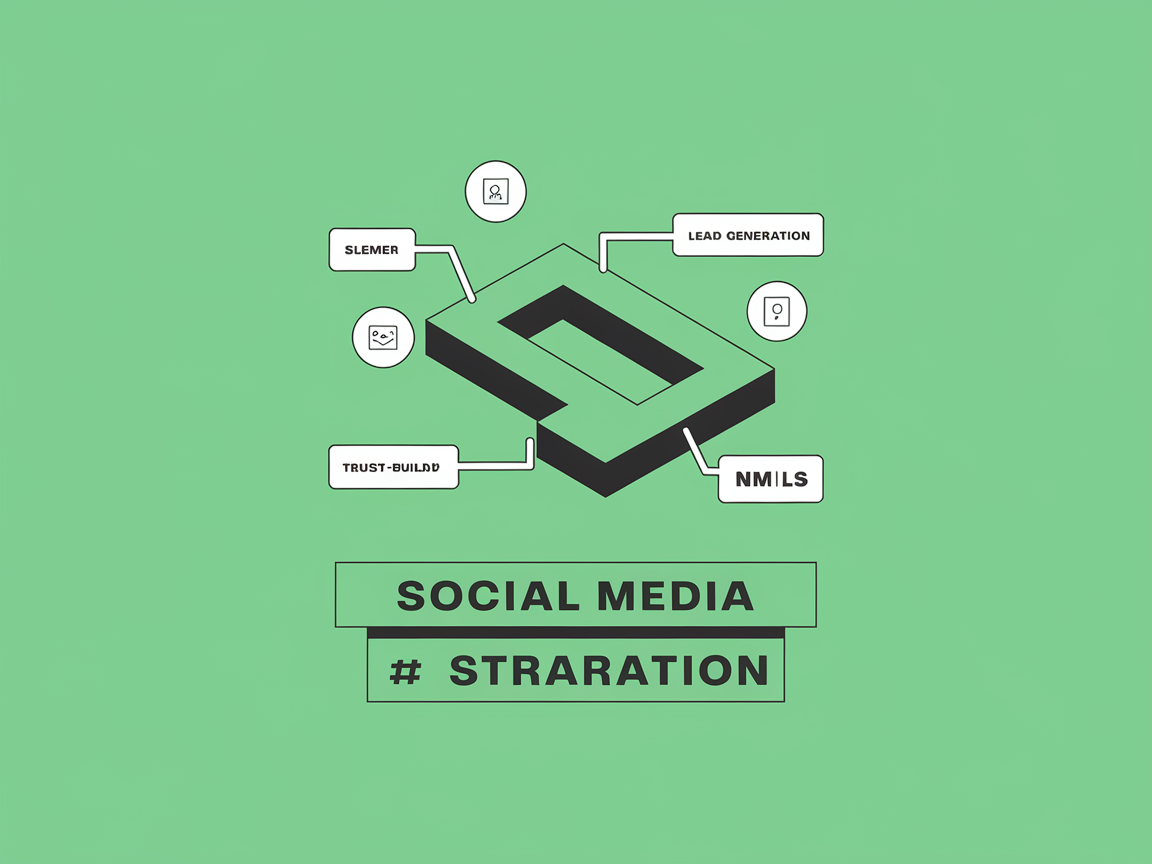 Viewers can grasp the essential components of a mortgage broker's social media strategy in a straightforward visual format.